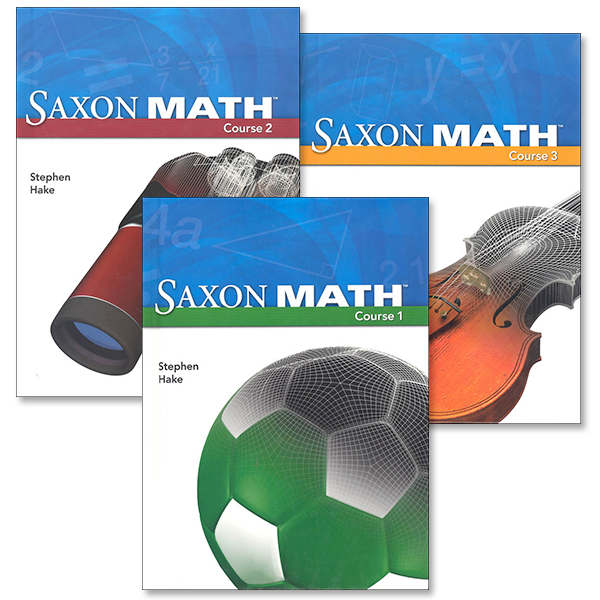 Saxon Math Courses 1, 2, 3 books